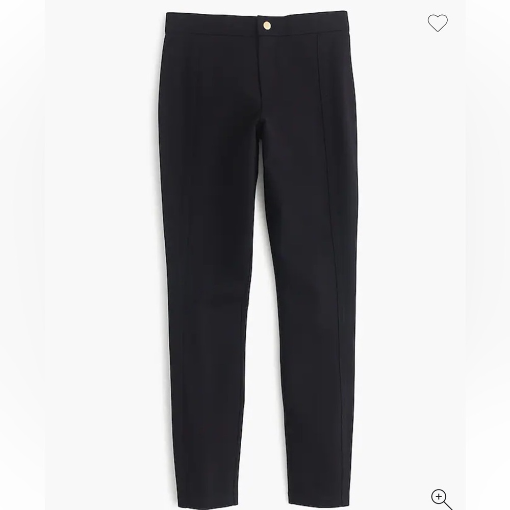 J. Crew Pixie Snap Front Pant Black High-Rise Sea… - image 2